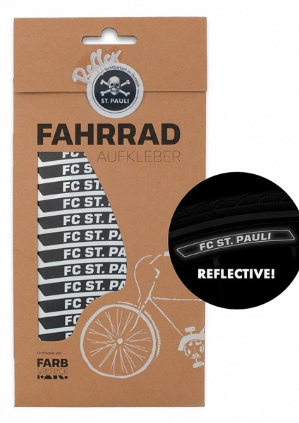 FC St. Pauli - reflektierende Fahrradfelgen Sticker