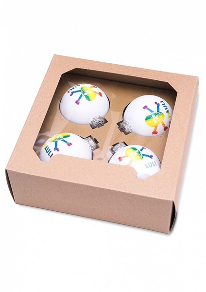 FC St. Pauli - Regenbogen, Christbaumkugeln 4er Set