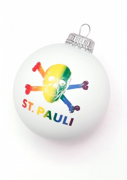 FC St. Pauli - Regenbogen, Christbaumkugeln 4er Set