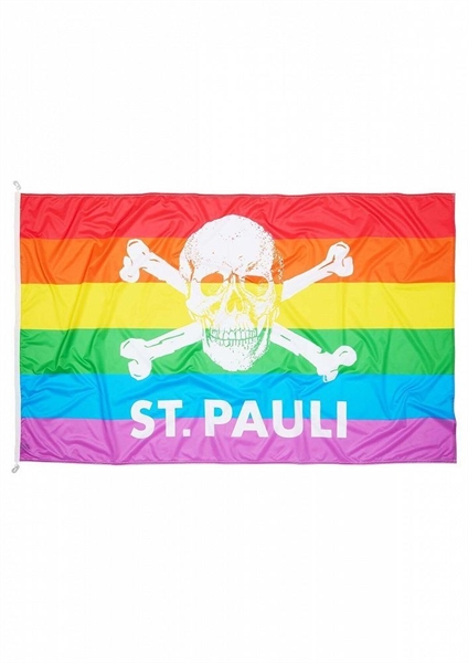 FC St. Pauli - Totenkopf Regenbogen, Hissfahne