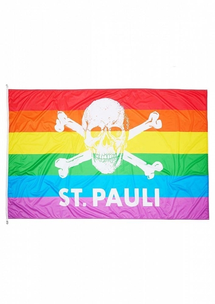 FC St. Pauli - Totenkopf Regenbogen, Hissfahne