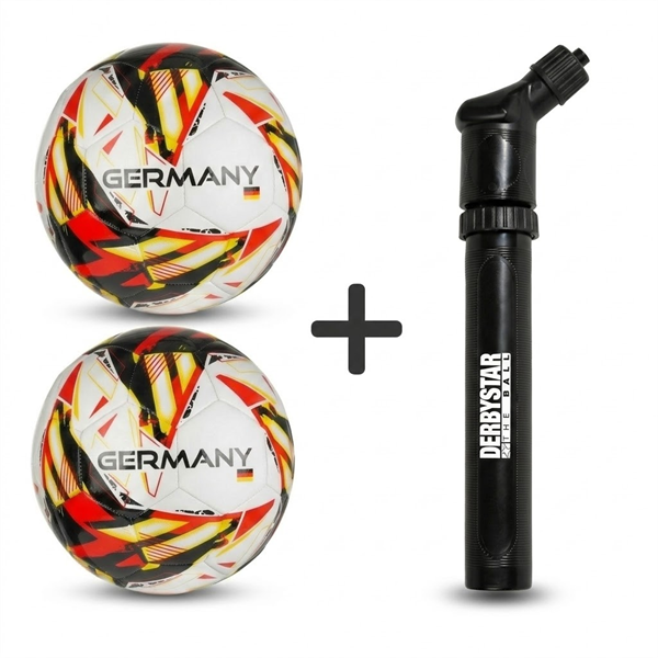 Derbystar - FB-L�nderball Deutschland v26, SET 2er Ball + Ballpumpe