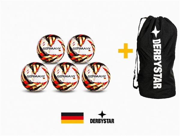 Derbystar - FB-L�nderball Deutschland v26, SET 5er Ball + Ballsack