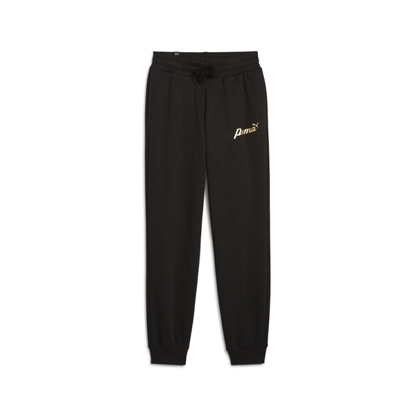 PUMA - ESS+ SCRIPT Metallic Pants FL, Jogginghose