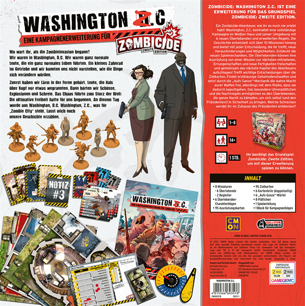 CMON - Zombicide 2. Edition Washington Z.C.