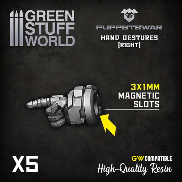 Puppetswar - Handgesten Rechts