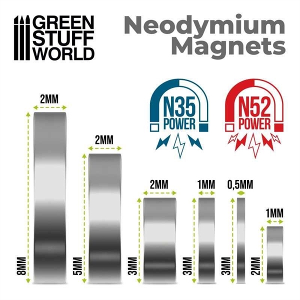 Green Stuff World - Neodym-Magnete 5x2mm