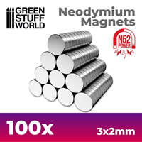 Green Stuff World - Neodym-Magnete 3x2mm