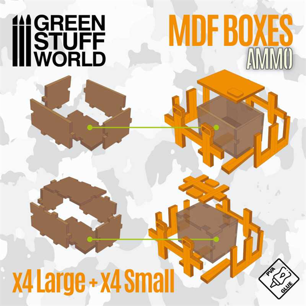 Green Stuff World - MDF Boxes AMMO