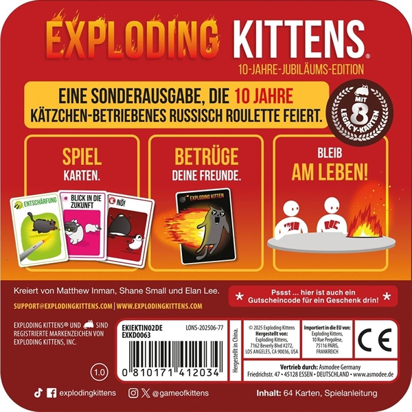 EXKD - Exploding Kittens: Jubil�ums-Edition, Tin