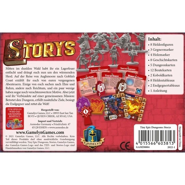 Gamelyn - Tiny Epic Dungeons, Storys