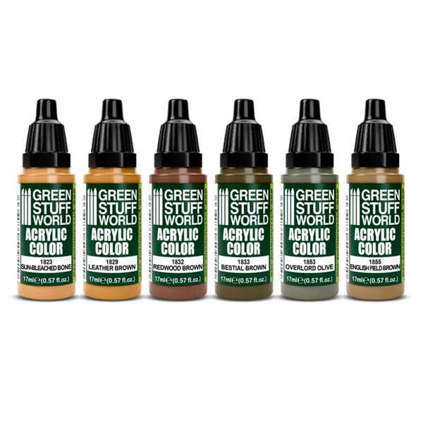 Green Stuff World - Farbset Leather Brown