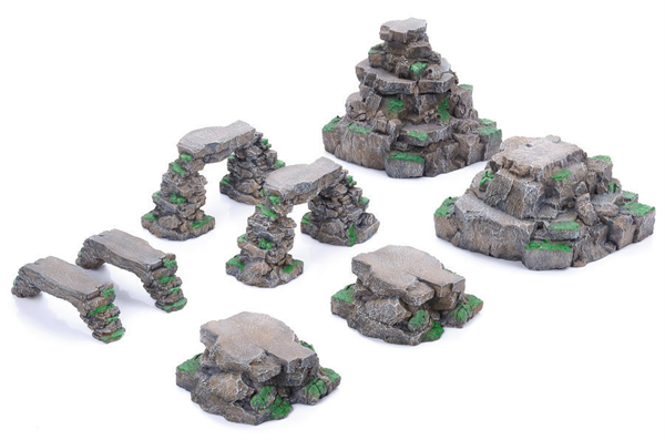 Gamemat - Grassy Rocks Set