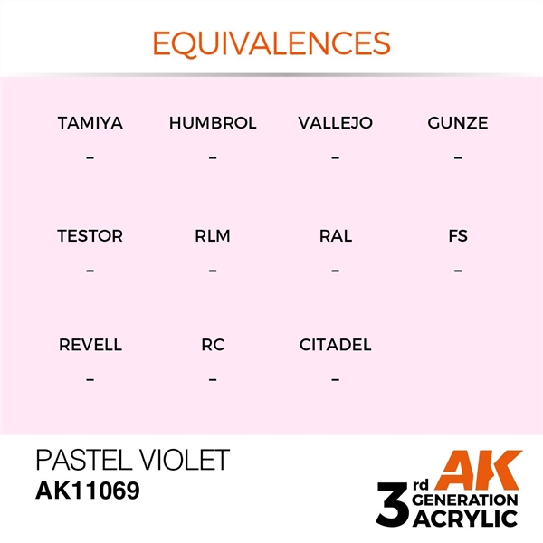 AK 3rd Generation Acrylics - Pastel Violet