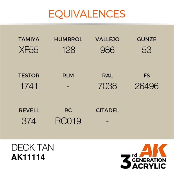 AK 3rd Generation Acrylics - Deck Tan