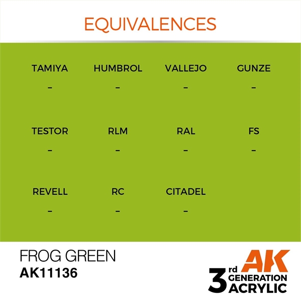 AK 3rd Generation Acrylics - Frog Green