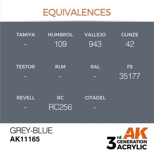 AK 3rd Generation Acrylics - Grey-Blue