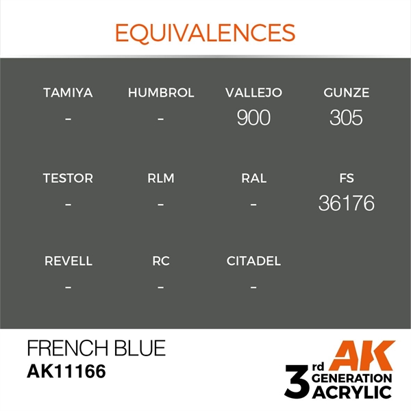 AK 3rd Generation Acrylics - French Blue