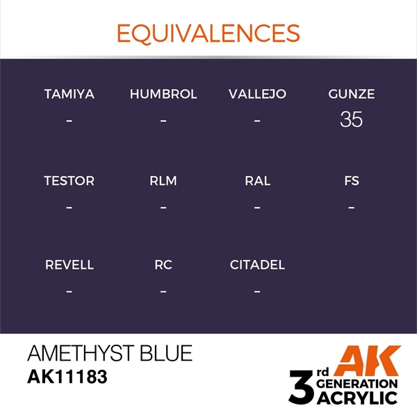 AK 3rd Generation Acrylics - Amethyst Blue