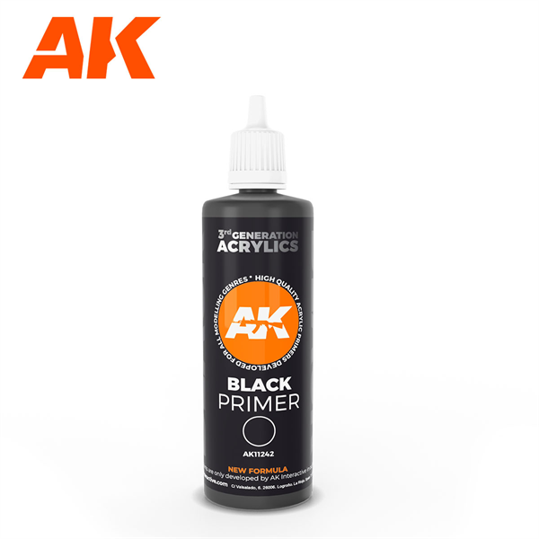 AK 3rd Generation Acrylics - Black Primer