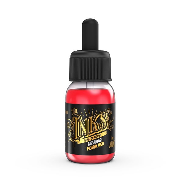 AK Interactive - The Inks: Fluor Red