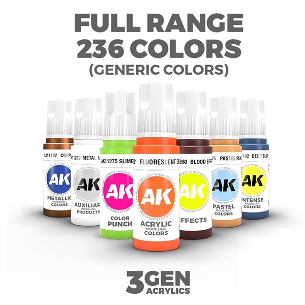 AK 3rd Gen Acrylics - General Series Full Range