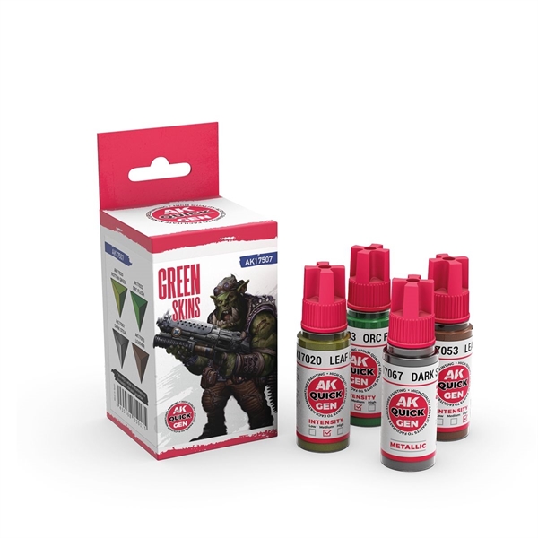AK Quick Gen. Acrylics - Set: Green Skins