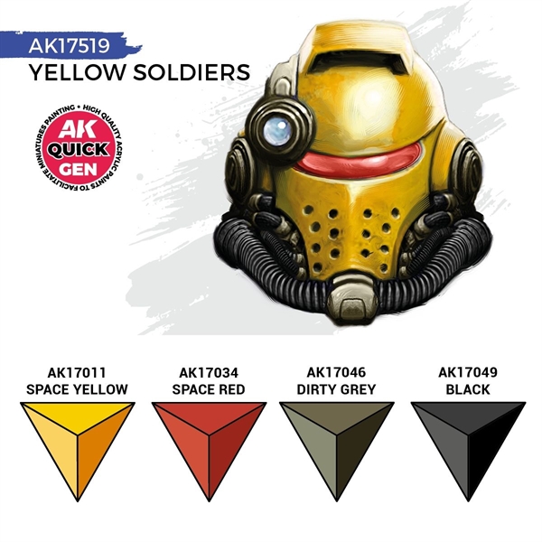 AK Quick Gen. Acrylics - Set: Yellow Soldiers