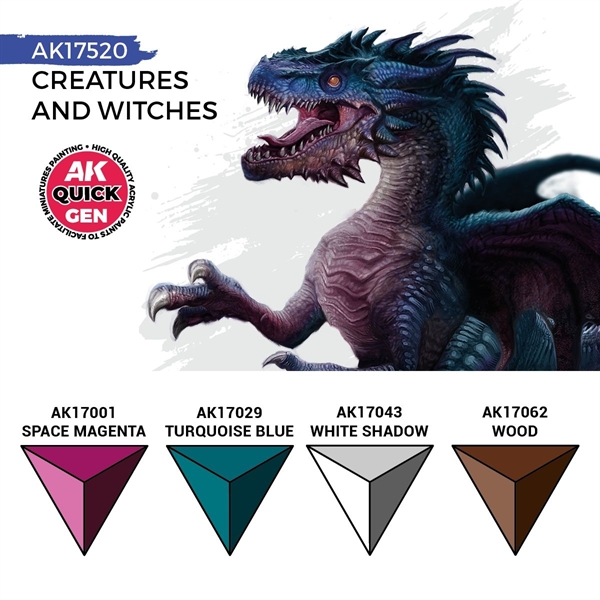 AK Quick Gen. Acrylics - Set: Creatures & Witches