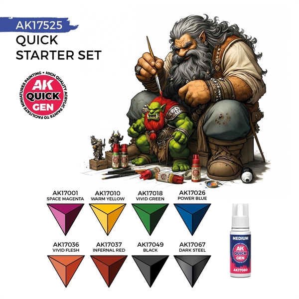 AK Quick Gen. Acrylics - Set: Starter