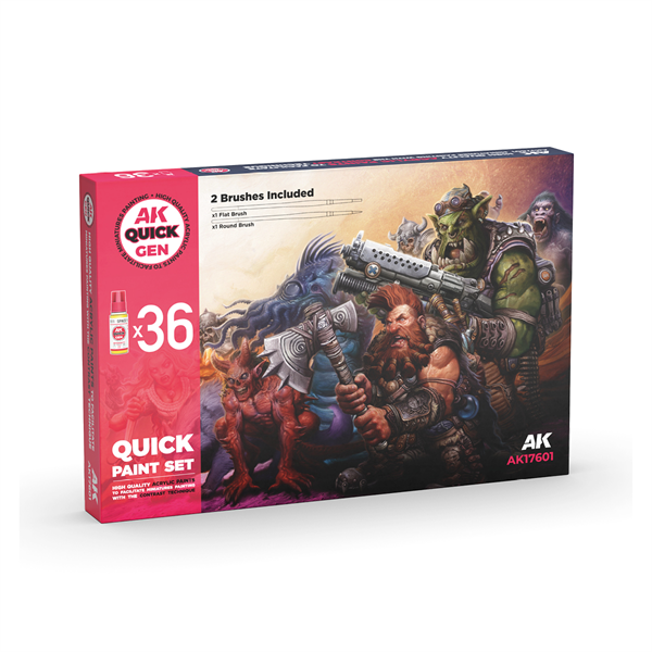 AK Quick Gen. Acrylics - Quick Paint Set 36