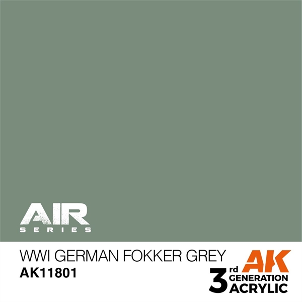 AK 3rd Generation Acrylics - Air, German Fokker Grey