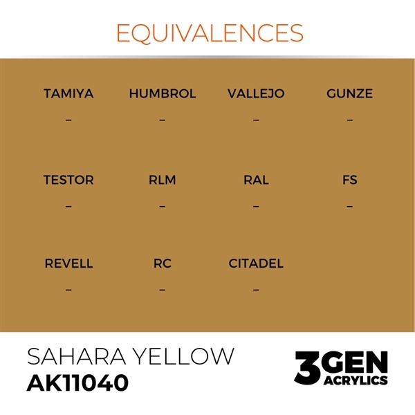 AK 3rd Generation Acrylics - Sahara Yellow