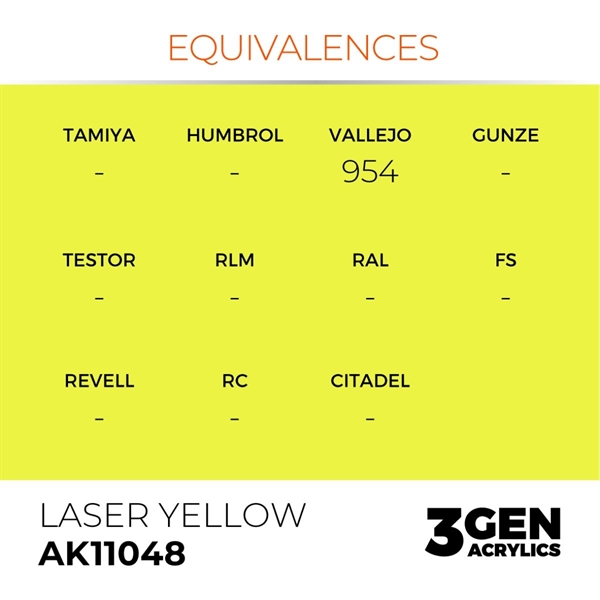 AK 3rd Generation Acrylics - Laser Yellow