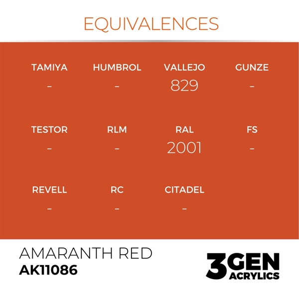 AK 3rd Generation Acrylics - Amaranth Red