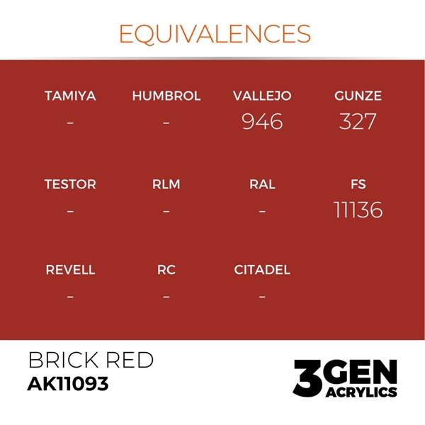 AK 3rd Generation Acrylics - Brick Red