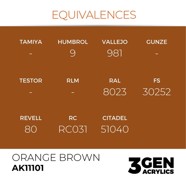 AK 3rd Generation Acrylics - Orange Brown