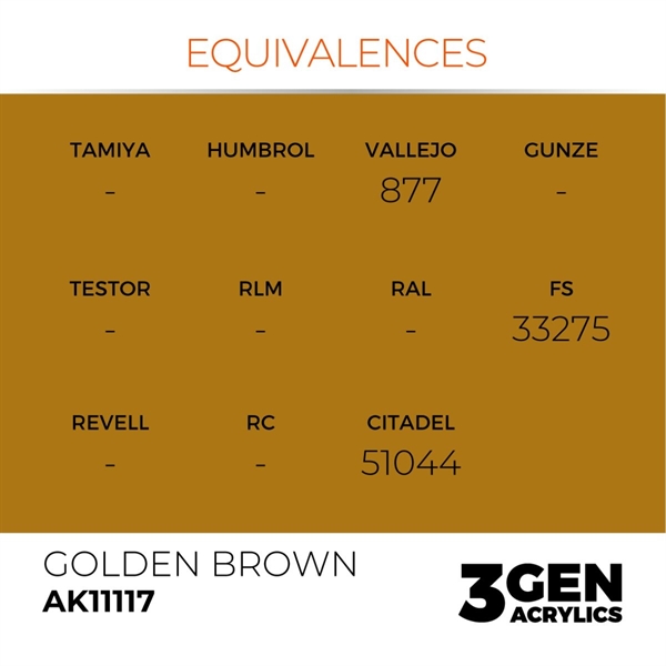 AK 3rd Generation Acrylics - Golden Brown