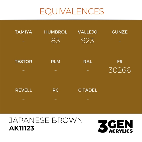 AK 3rd Generation Acrylics - Japanese Brown
