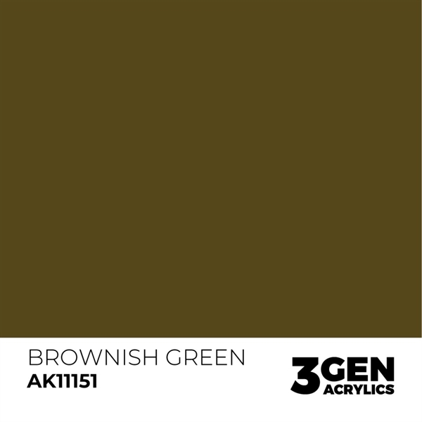 AK 3rd Generation Acrylics - Brownish Green