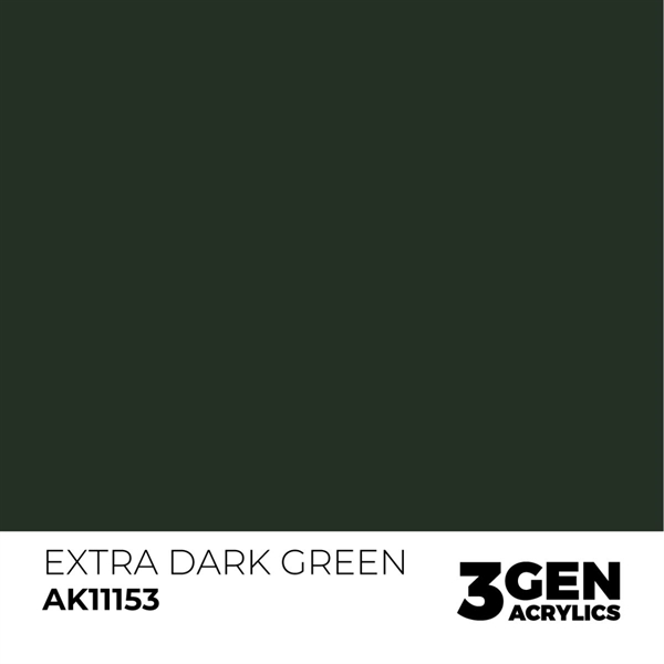 AK 3rd Generation Acrylics - Extra Dark Green