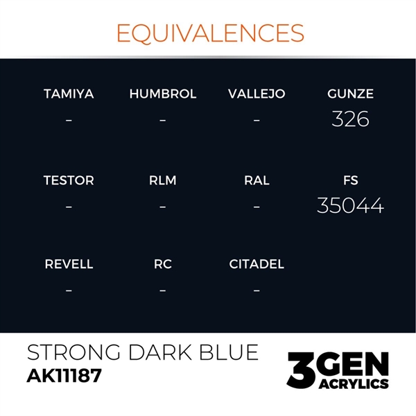 AK 3rd Generation Acrylics - Strong Dark Blue