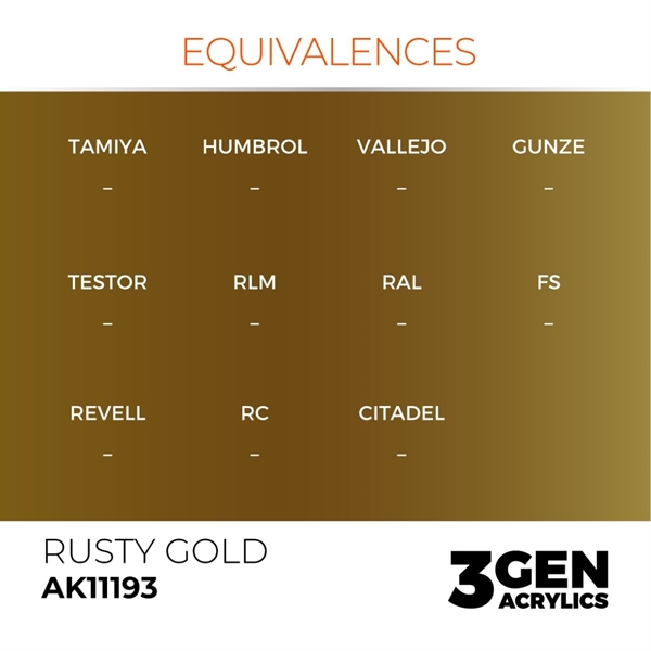 AK 3rd Generation Acrylics - Rusty Gold Metallic