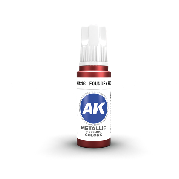 AK 3rd Generation Acrylics - Foundry Red Metallic