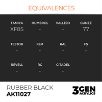 AK 3rd Generation Acrylics - Rubber Black