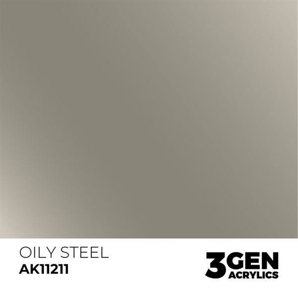 AK 3rd Generation Acrylics - Oily Steel Metallic