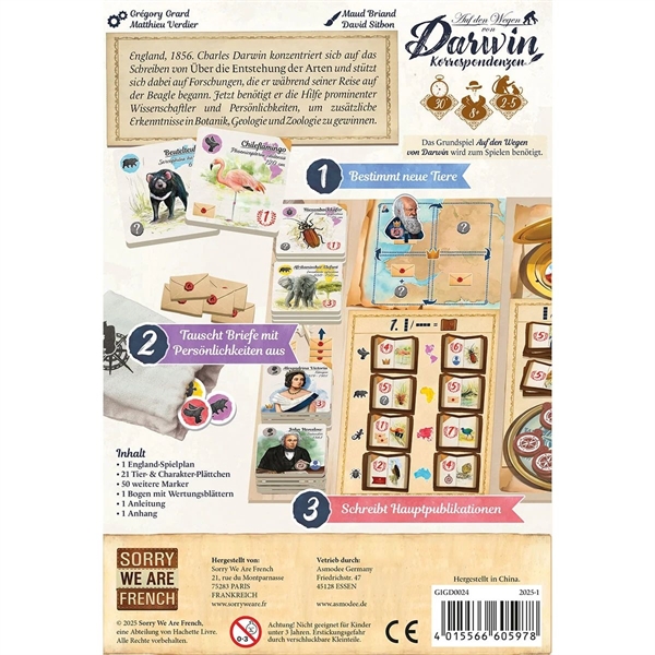 SWAF - Auf den Wegen von Darwin, Korrespondenzen