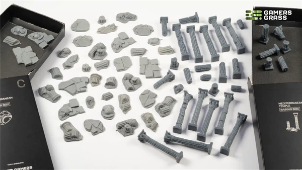 Gamers Grass - Mediterranean Temple, Basing Box