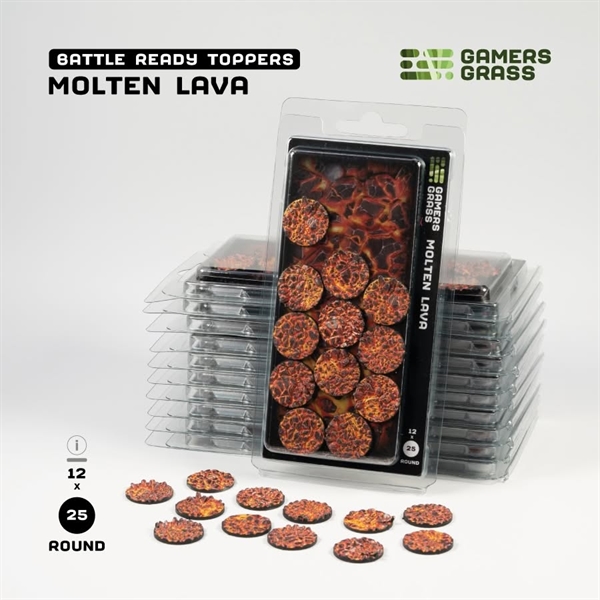 Gamers Grass - Base Toppers, Molten Lava 12Stk.