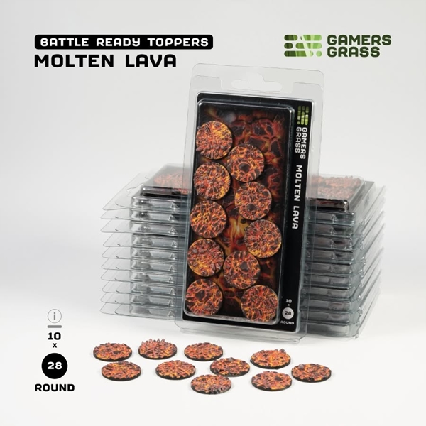 Gamers Grass - Base Toppers, Molten Lava 10Stk.